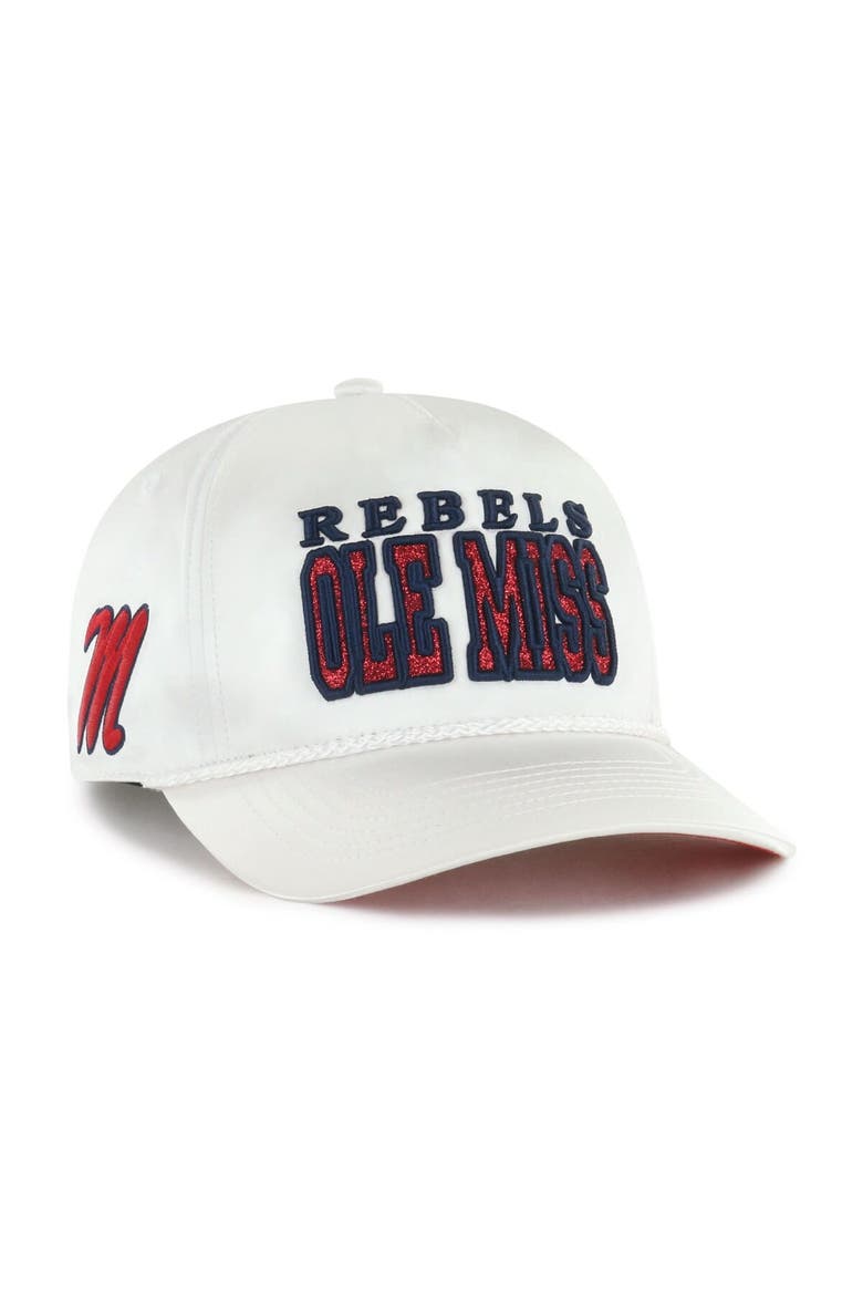 Women's '47 White Ole Miss Rebels Outspoken Hitch Adjustable Hat, Main, color, White