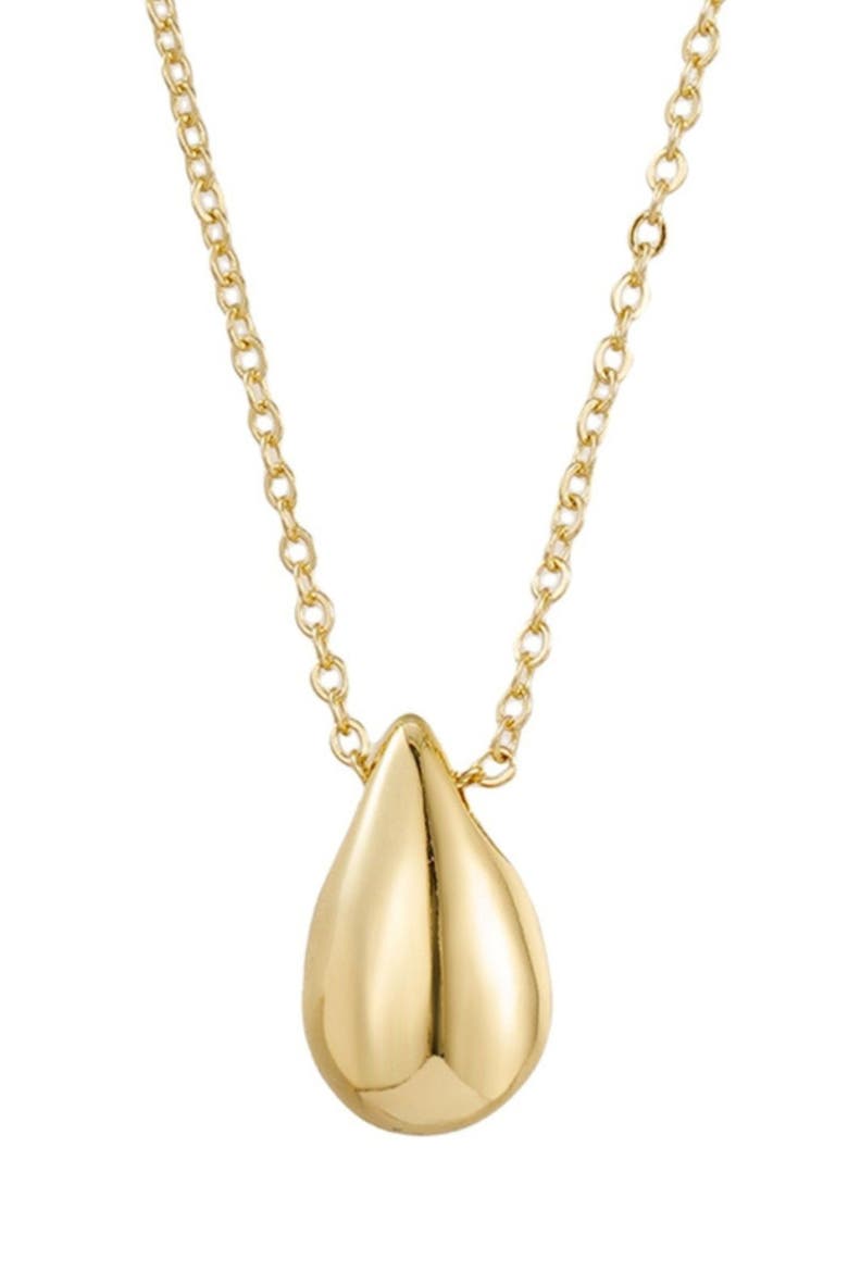 Teardrop Pendant Necklace, Main, color, GOLD