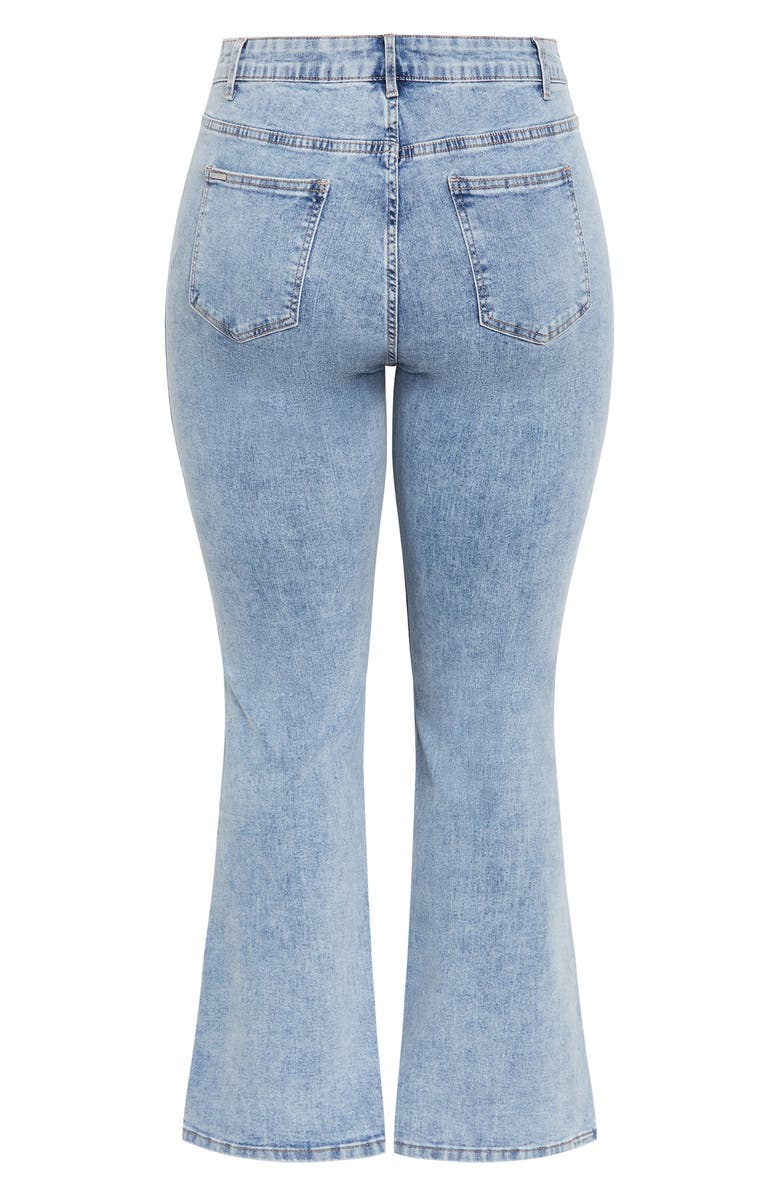 City Chic Asha Mia High Waist Bootcut Jeans, Alternate, color, Light Denim