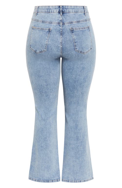 City Chic Asha Mia High Waist Bootcut Jeans In Blue