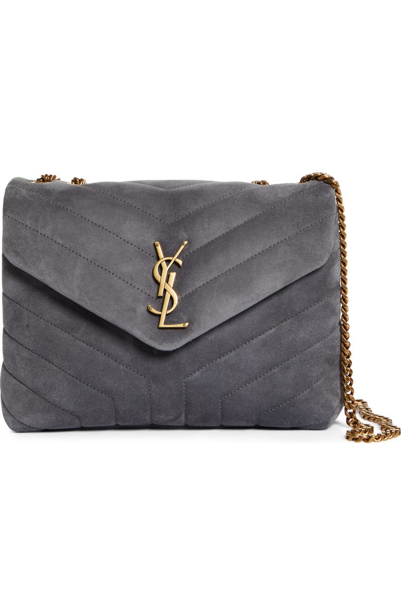 Saint Laurent Small Lou Suede Crossbody Bag, Main, color,