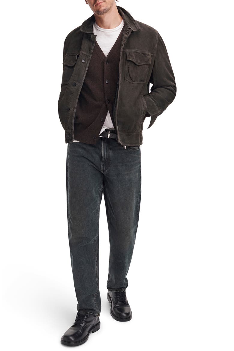 Jax V-Neck Cashmere Cardigan, Alternate, color, DARK BROWN