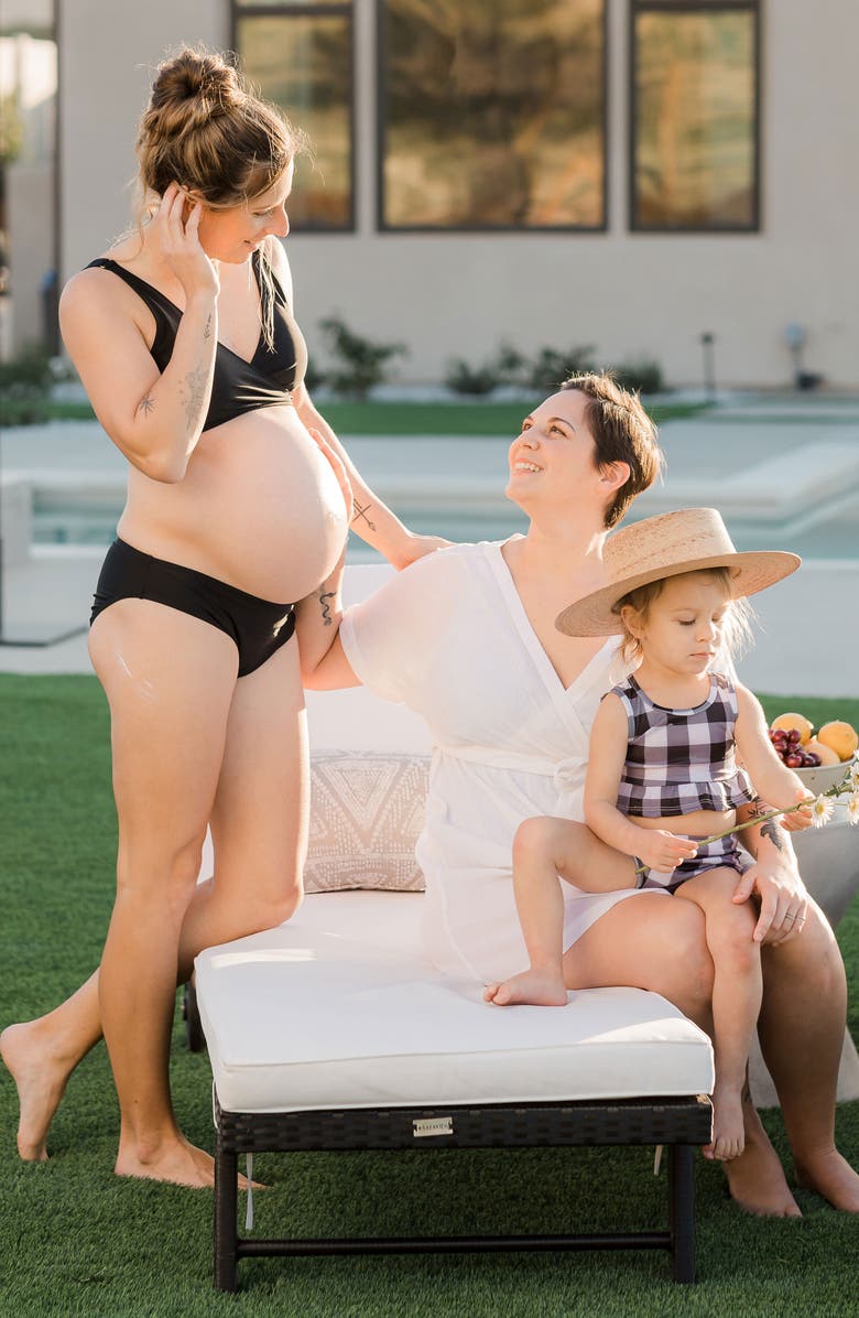 Kindred Bravely Crossover Maternity/Nursing Bikini Top, Alternate, color, 