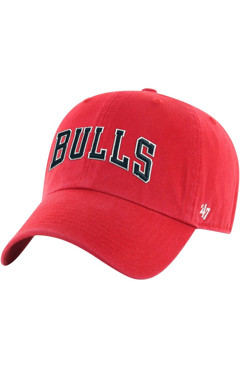 '47 Men's '47 Red Chicago Bulls Core Wordmark Clean Up Adjustable Hat, Main, color, Red