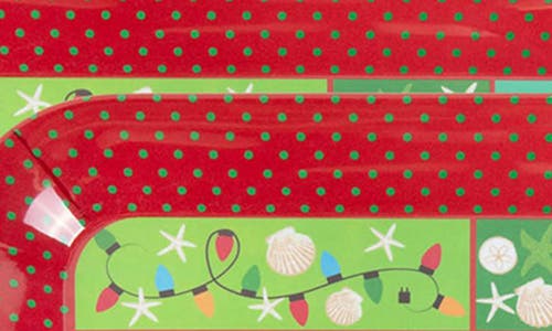 Design Imports Set Of 4 Coast Christmas Trays In Red