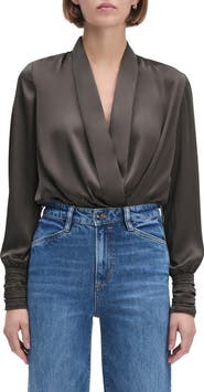 Favorite Daughter The Better Off Satin Bodysuit