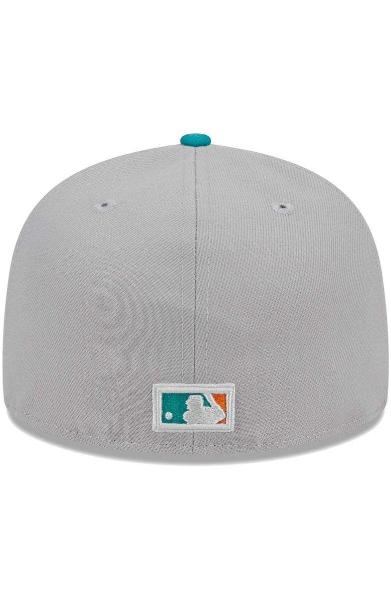 New Era Men's New Era Gray/Teal Toronto Blue Jays  59FIFTY Fitted Hat, Alternate, color, 