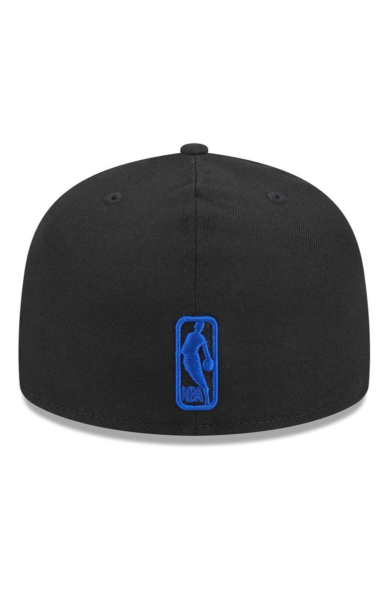 New Era Men's New Era Black New York Knicks Coral Reef Visor 59FIFTY Fitted Hat, Alternate, color, Black