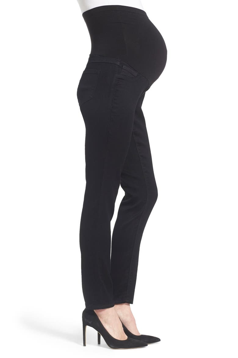 Butter Maternity Skinny Jeans, Alternate, color, BLACK