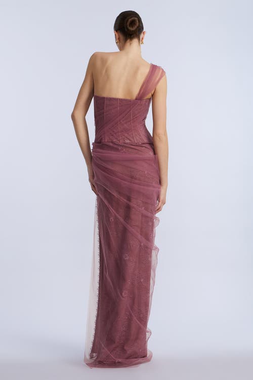 Bcbg Tulle & Lace Gown In Pink