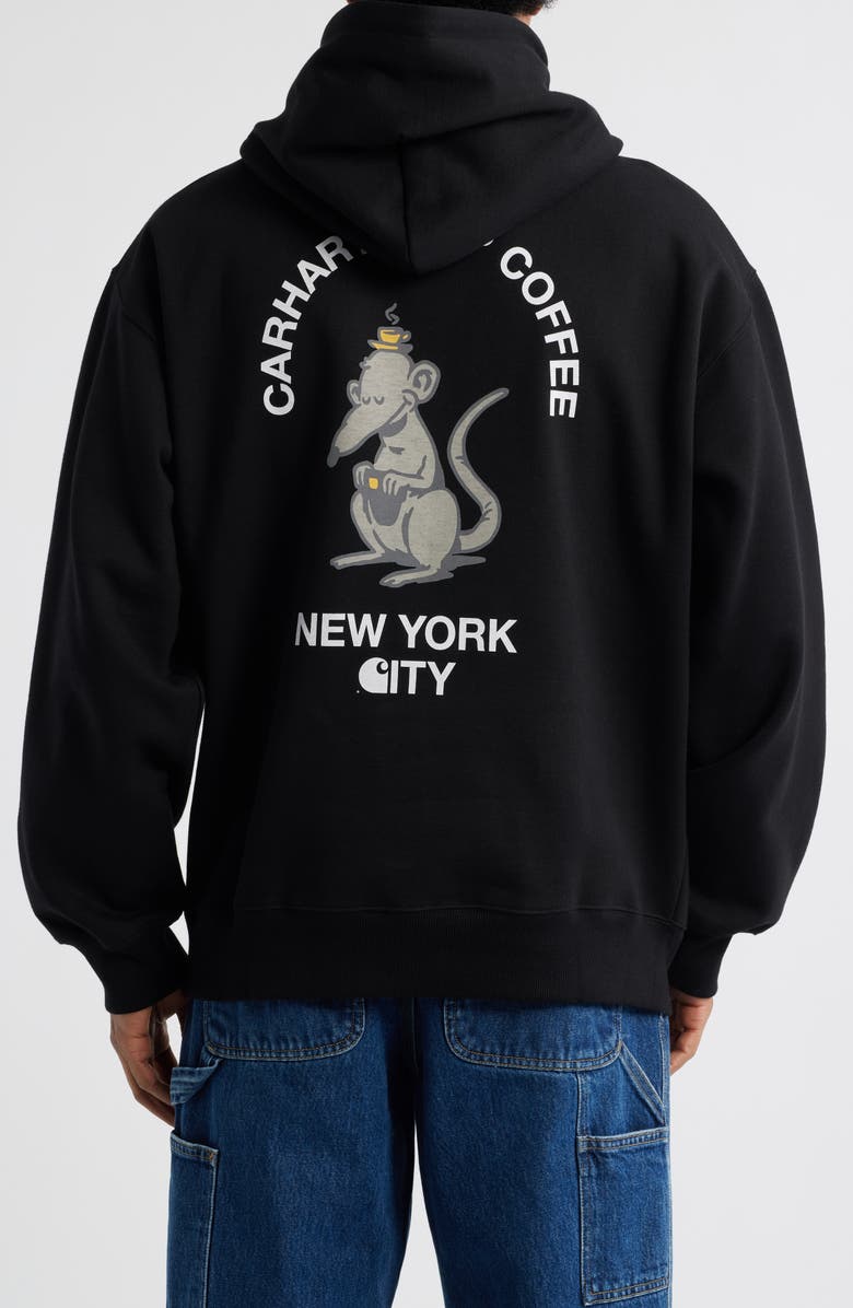 Carhartt Work In Progress NYC Heavyweight Fleece Hoodie, Alternate, color, Black