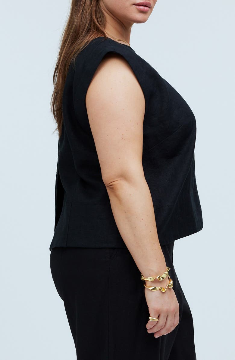 Madewell Bateau Neck Linen Top, Alternate, color, 