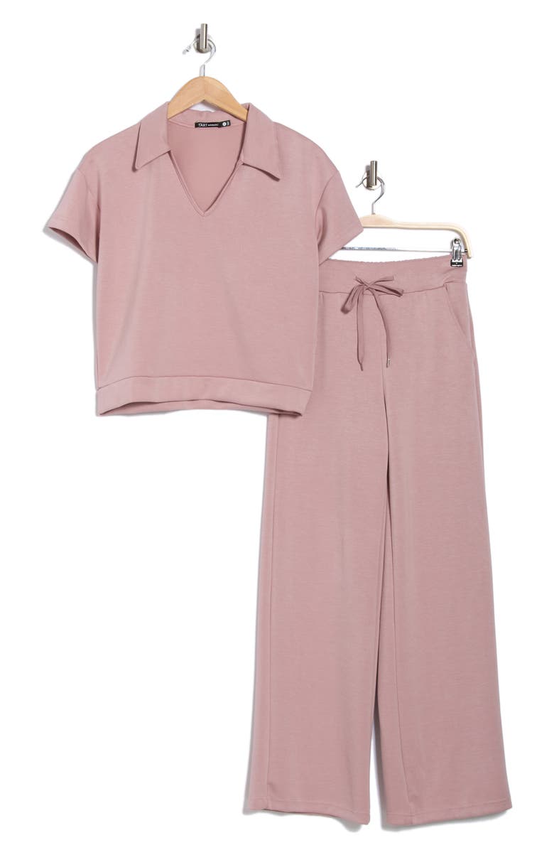 Tart Scuba Knit Zephyra Long Pajamas, Alternate, color, Deauville Mauve