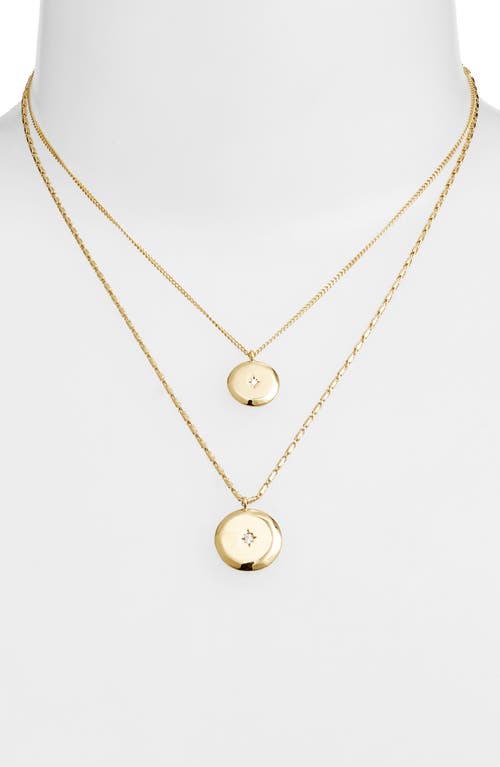 NORDSTROM NORDSTROM SET OF 2 CUBIC ZIRCONIA STARBURST PENDANT NECKLACES