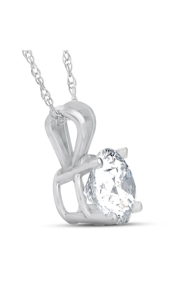 Bliss Diamond 2 Ct Moissanite Solitaire Pendant 14k Gold Womens Necklace, Alternate, color, 14K White Gold