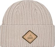 New Era Men's New Era Light Beige Cleveland Browns Logo Applique Cuffed Knit Hat