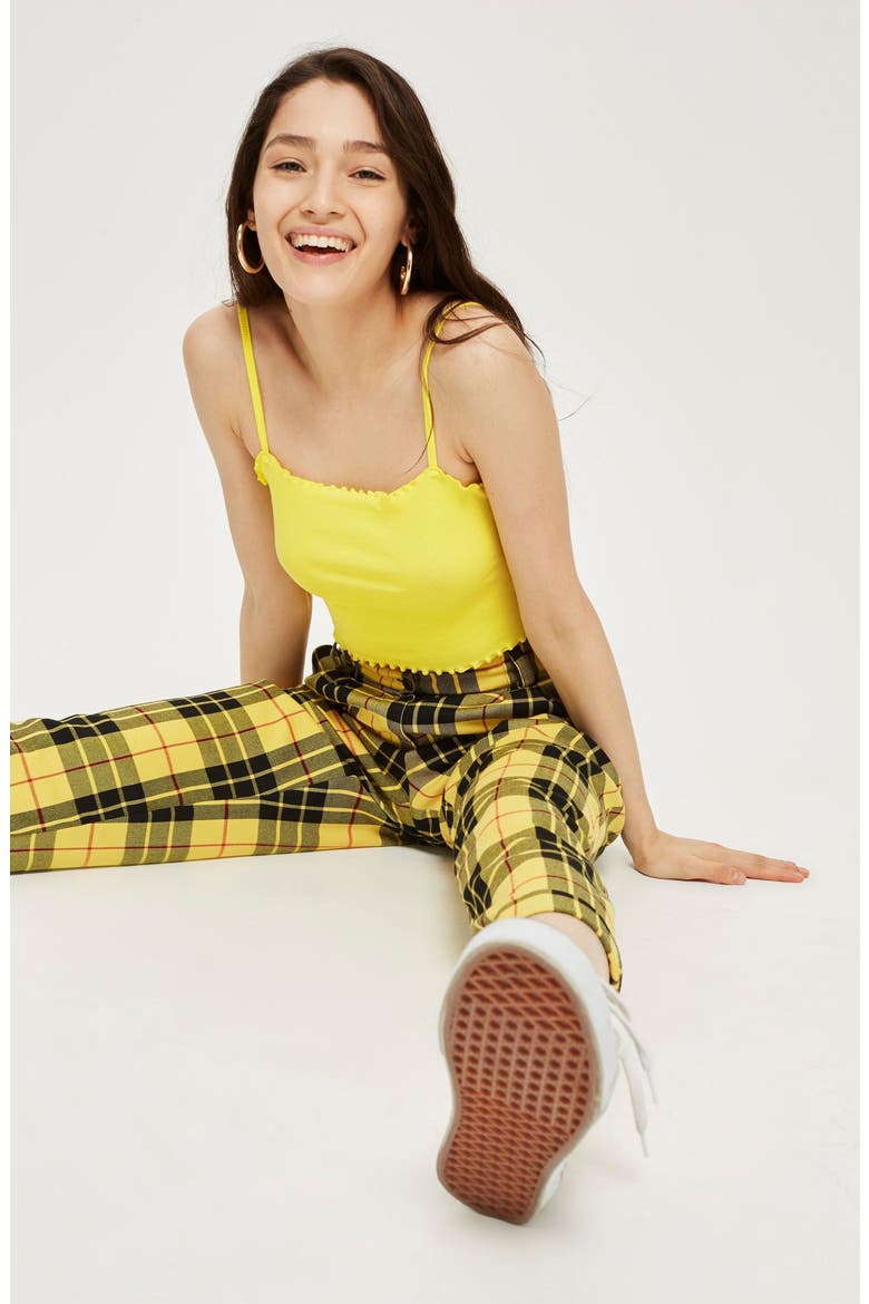 Riley Lettuce Edge Camisole Top, Alternate, color, YELLOW