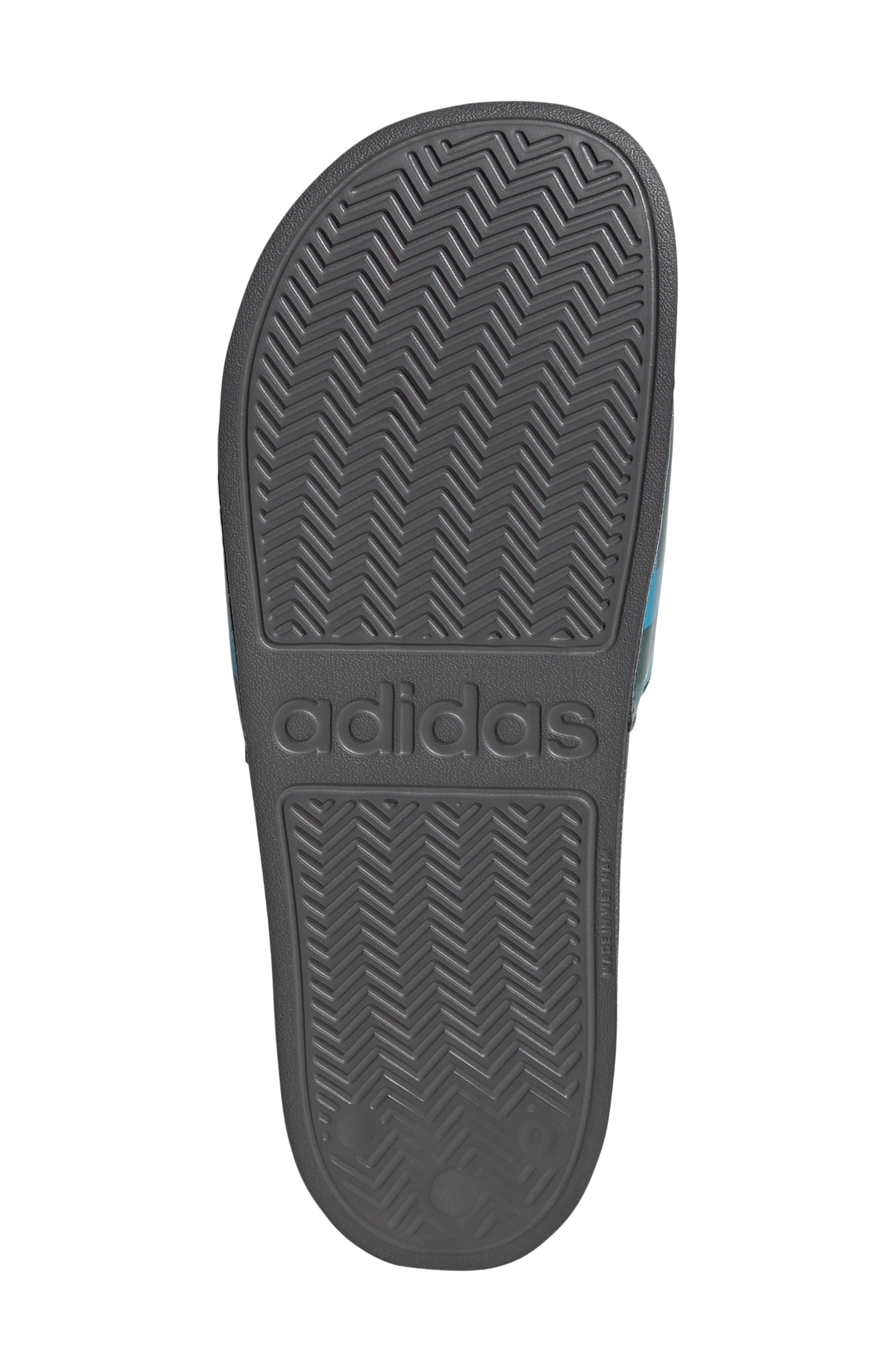 Adilette Shower Minecraft Slide Sandal, Alternate, color, GREY/ GREY/ GREY