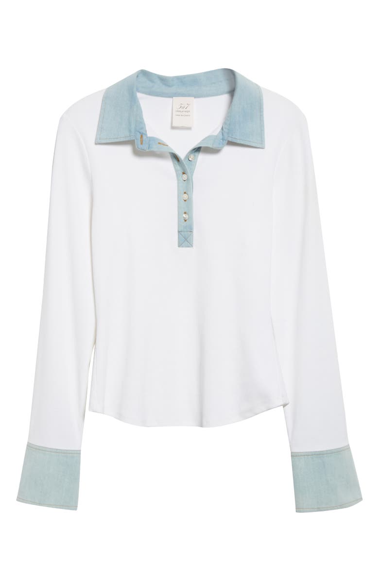 Cinq à Sept Jaden Denim Collar Shirt, Alternate, color,