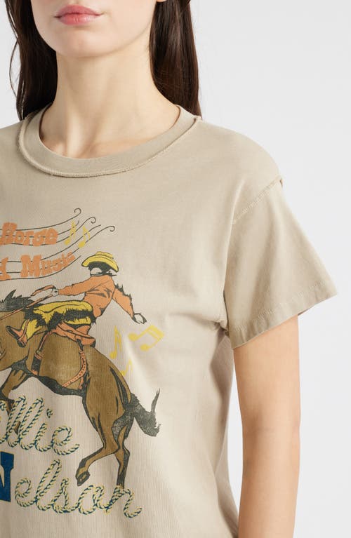 Daydreamer Willie Nelson Horse Called Music Reverse Gf Tee In Desert Sage