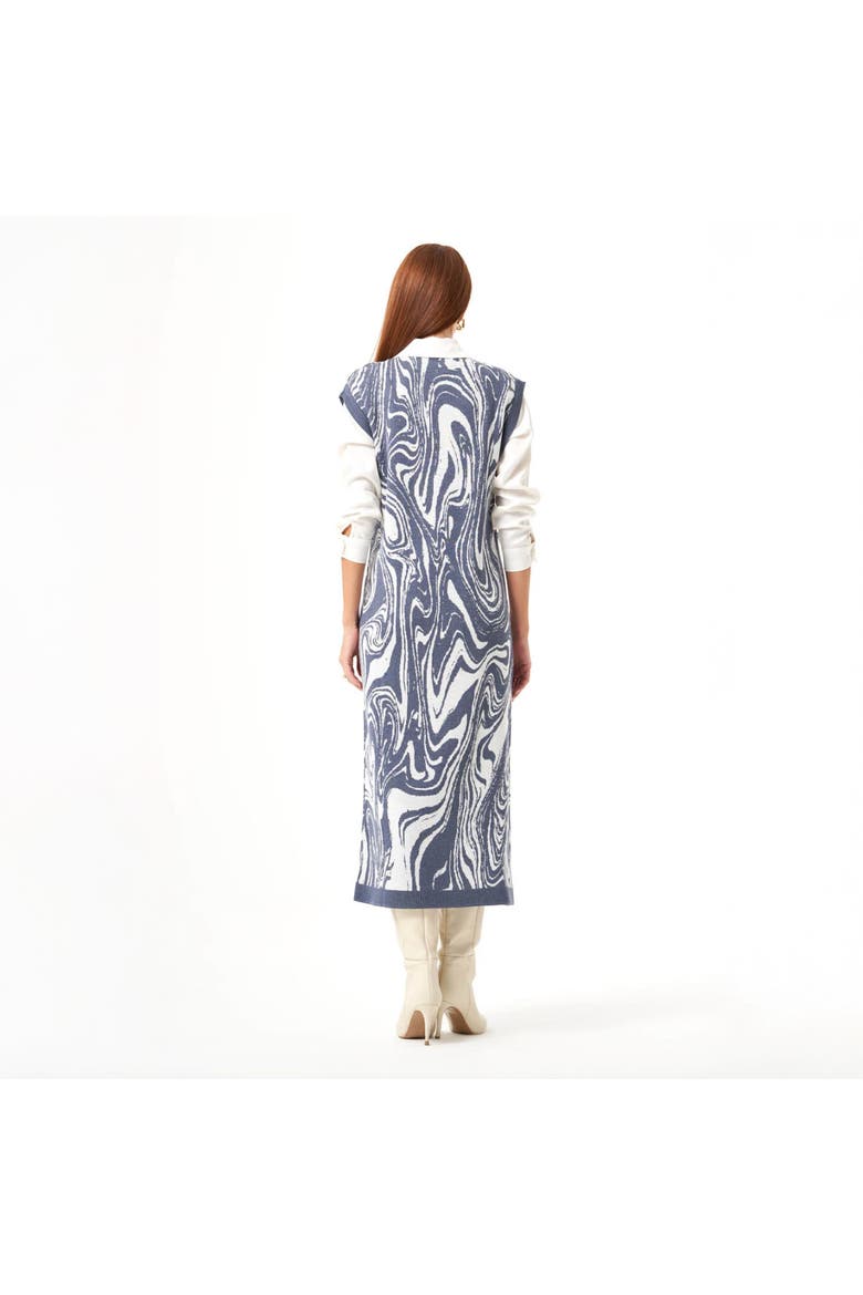 Special Patterned Knitwear Dress, Alternate, color, Indigo
