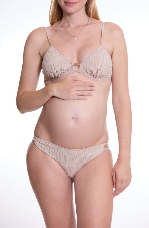 Cache Coeur Milos Triangle Maternity Bikini In Neutral