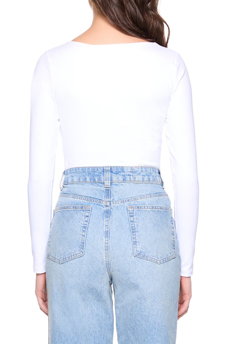 Diagonal Neck Long Sleeve Top, Alternate, color, SUGAR