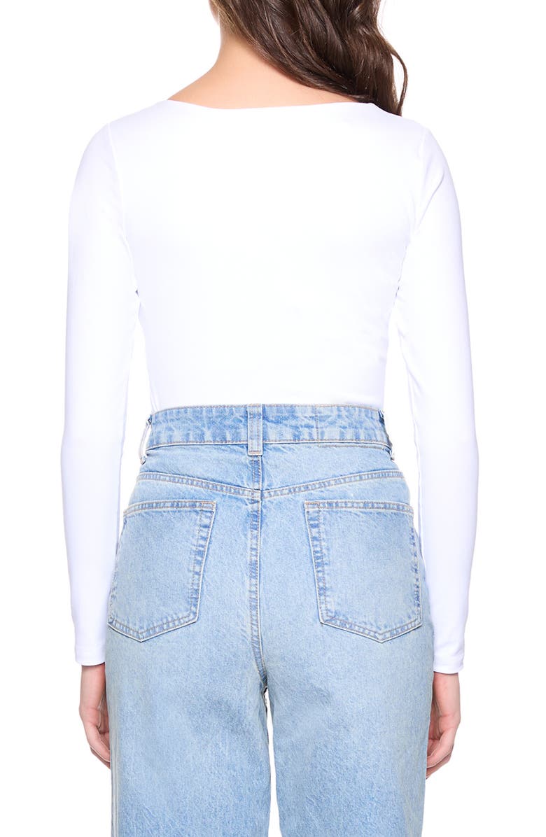 Susana Monaco Diagonal Neck Long Sleeve Top, Alternate, color, Sugar