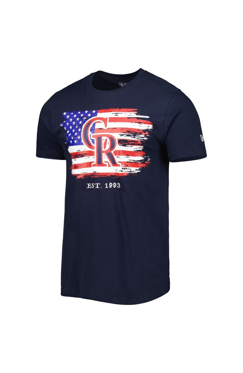 New Era Men's New Era Navy Colorado Rockies 4th of July Jersey T-Shirt, Alternate, color,