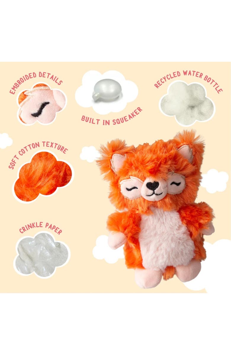 SnugArooz Young Panda, Orange and White Plush Dog Toy, Squeaks & Crinkles, Alternate, color, Orange