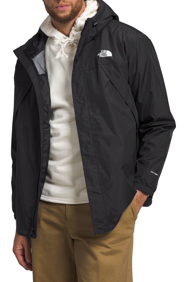 The North Face Antora Water Repellent Rain Jacket, Main, color, 