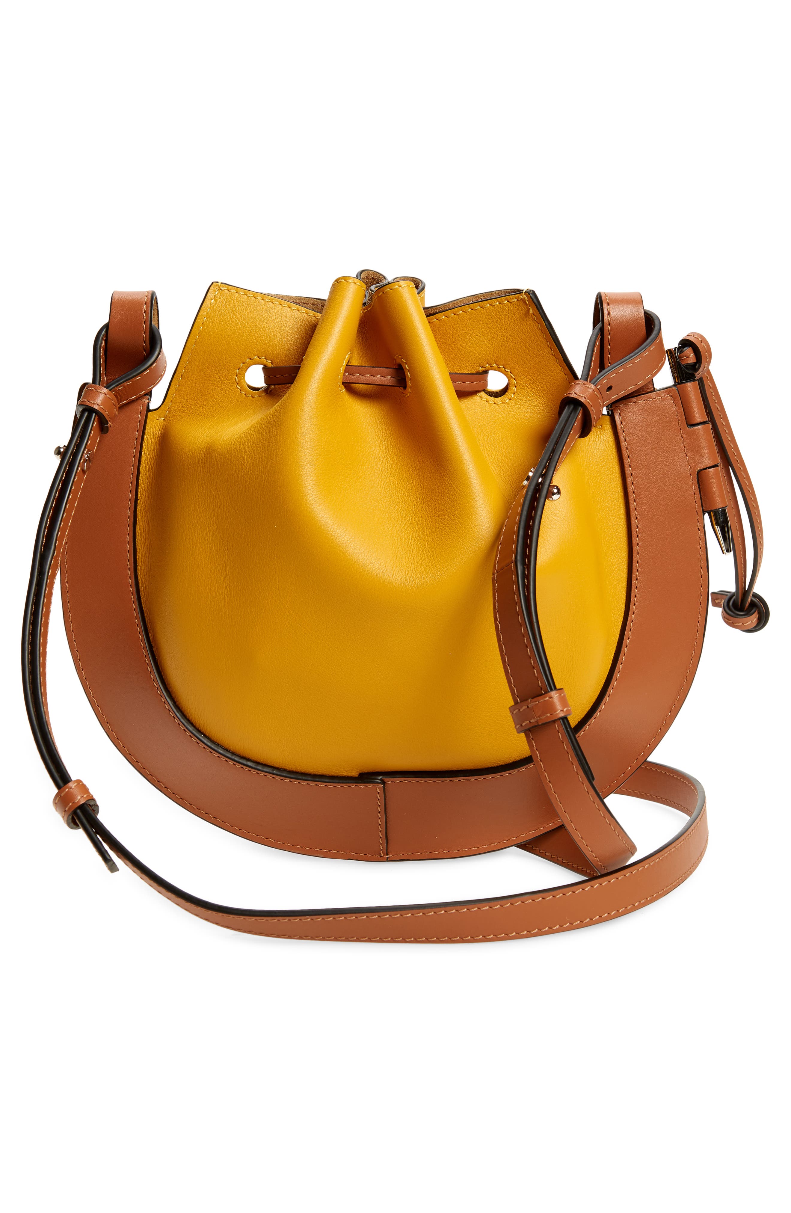 Loewe Small Horseshoe Leather Crossbody Bag, Alternate, color, 