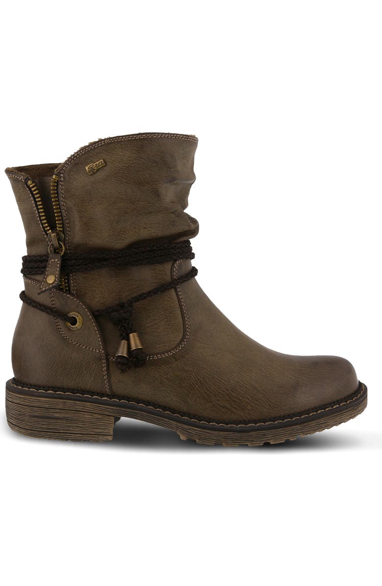 Spring Step Kathie Side Zip Bootie, Alternate, color, Taupe Faux Leather