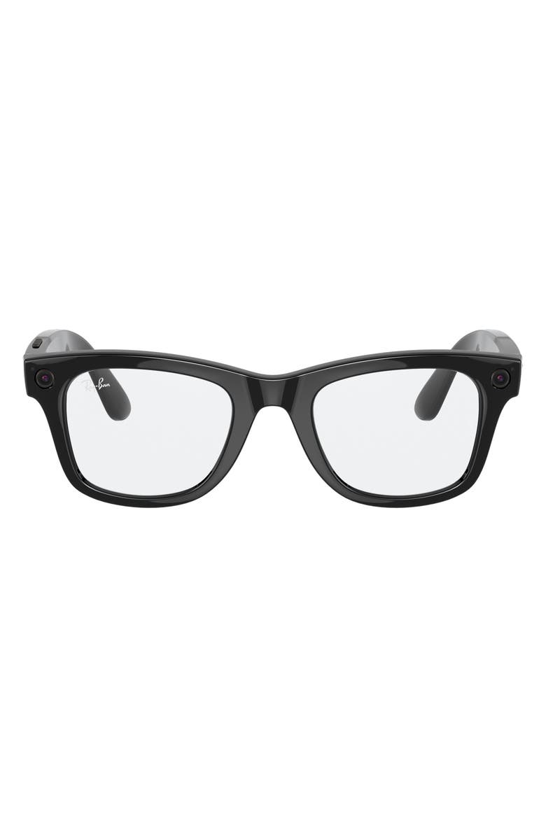 Ray-Ban Stories | Wayfarer 50mm Transitions<sup>®</sup> G-15 Green Smart Glasses, Main, color,
