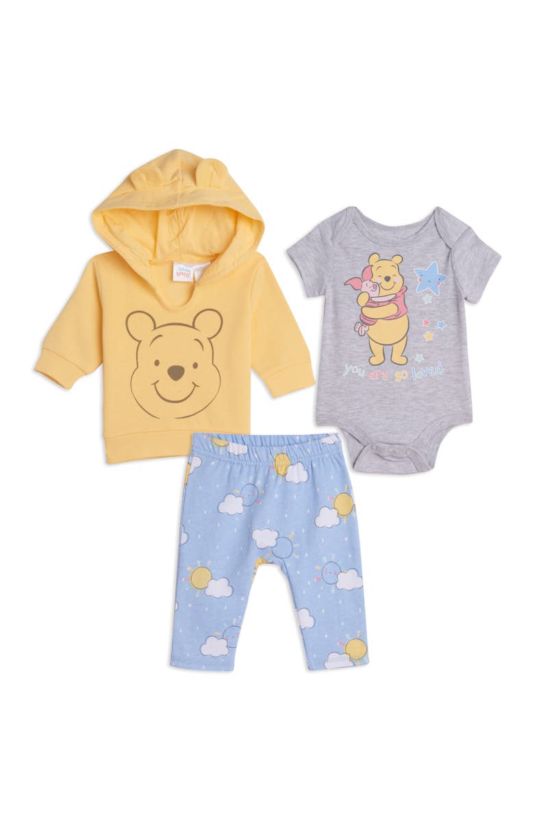 Disney Hoodie Bodysuit & Pants Set, Main, color, Winnie The Pooh Multicolor