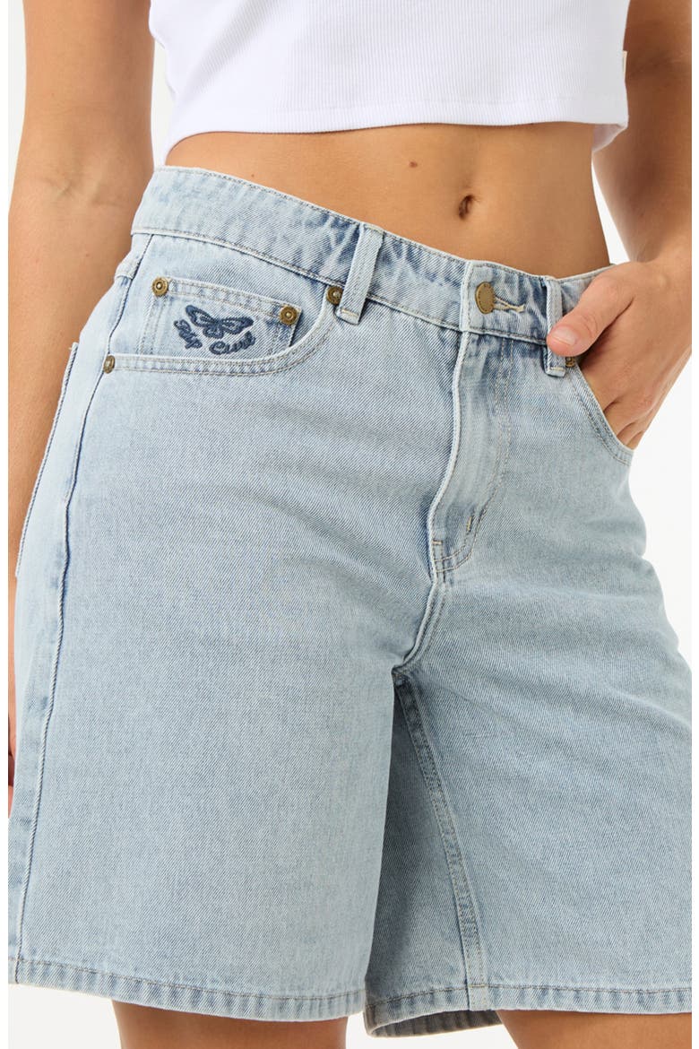 Aggie Denim Shorts, Main, color, VINTAGE BLUE