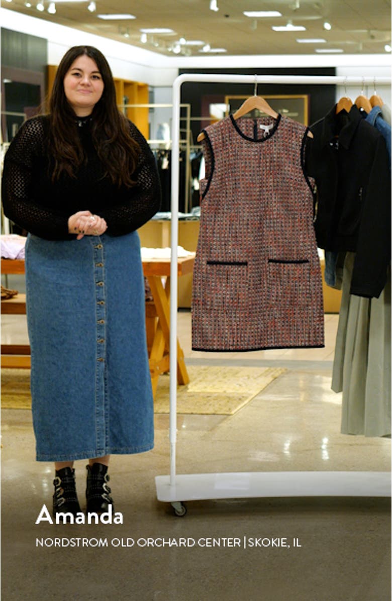 Ravenna Sleeveless Metallic Cotton Tweed Minidress, sales video thumbnail