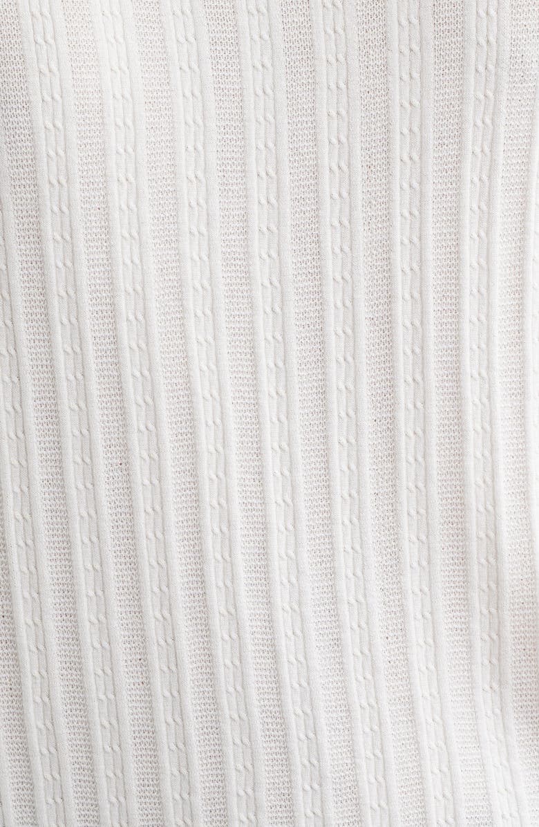 BOSS Tesar Textured Cotton & Silk T-Shirt, Alternate, color, Open White