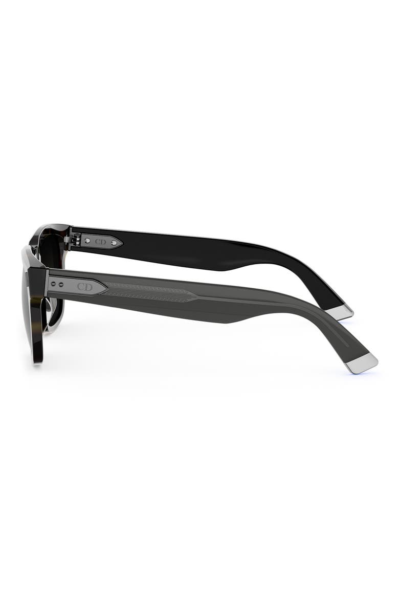 'DiorTailoring S1I 57mm Geometric Sunglasses, Alternate, color, HAVANA/ OTHER / GRADIENT SMOKE
