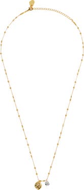 Estella Bartlett Beaded Chain & Molton Pebbles Necklace