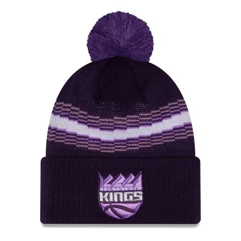 Men's New Era Purple Sacramento Kings 2025/26 City Edition Cuffed Knit Hat with Pom