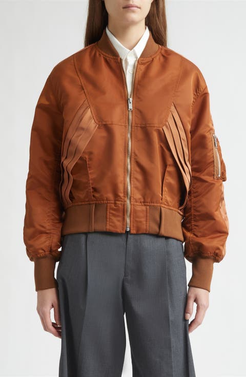 Satin Blouson Bomber Jacket