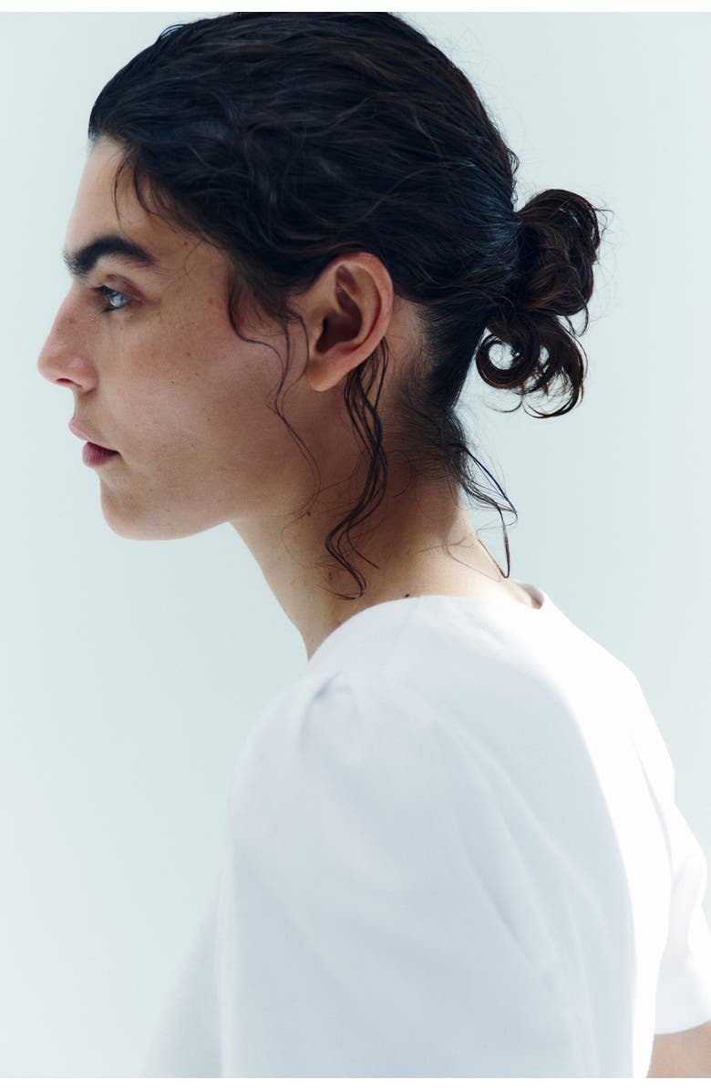 H&M Scoop-neck Blouse, Alternate, color, White