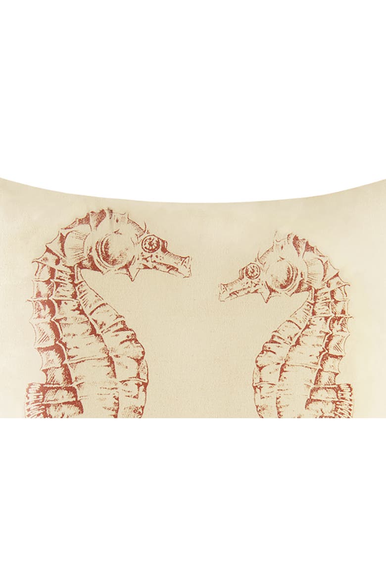 Seahorse High Definition Accent Pillow, Alternate, color, Off-White
