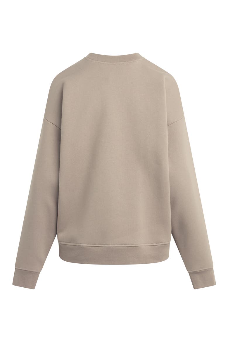 Collegiate Cotton Blend Sweatshirt, Alternate, color, SOFT TAUPE/GARDENI
