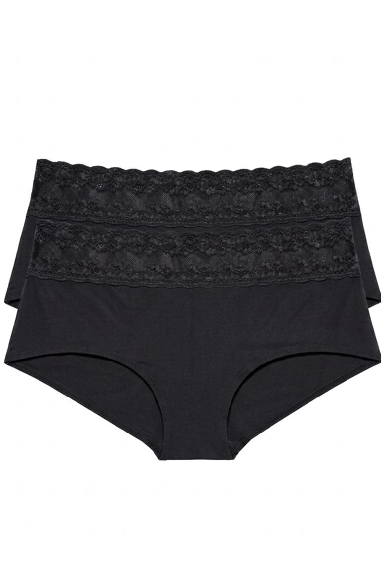 Bliss Perfection One Size Boyshort 2-Pack, Main, color, Black