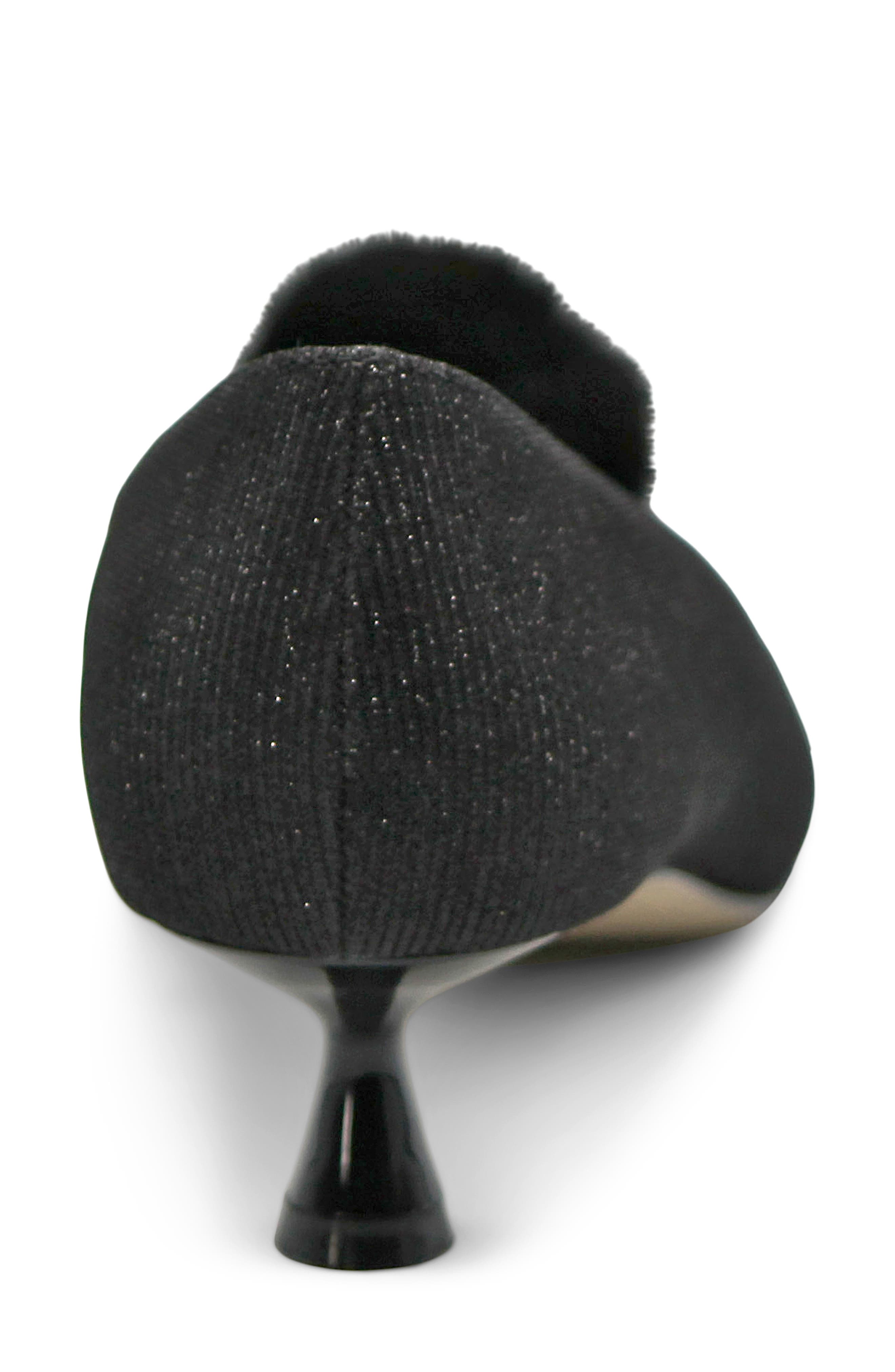 Charles by Charles David Amon Pointed Toe Kitten Heel Pump, Alternate, color, Black-Sparkle