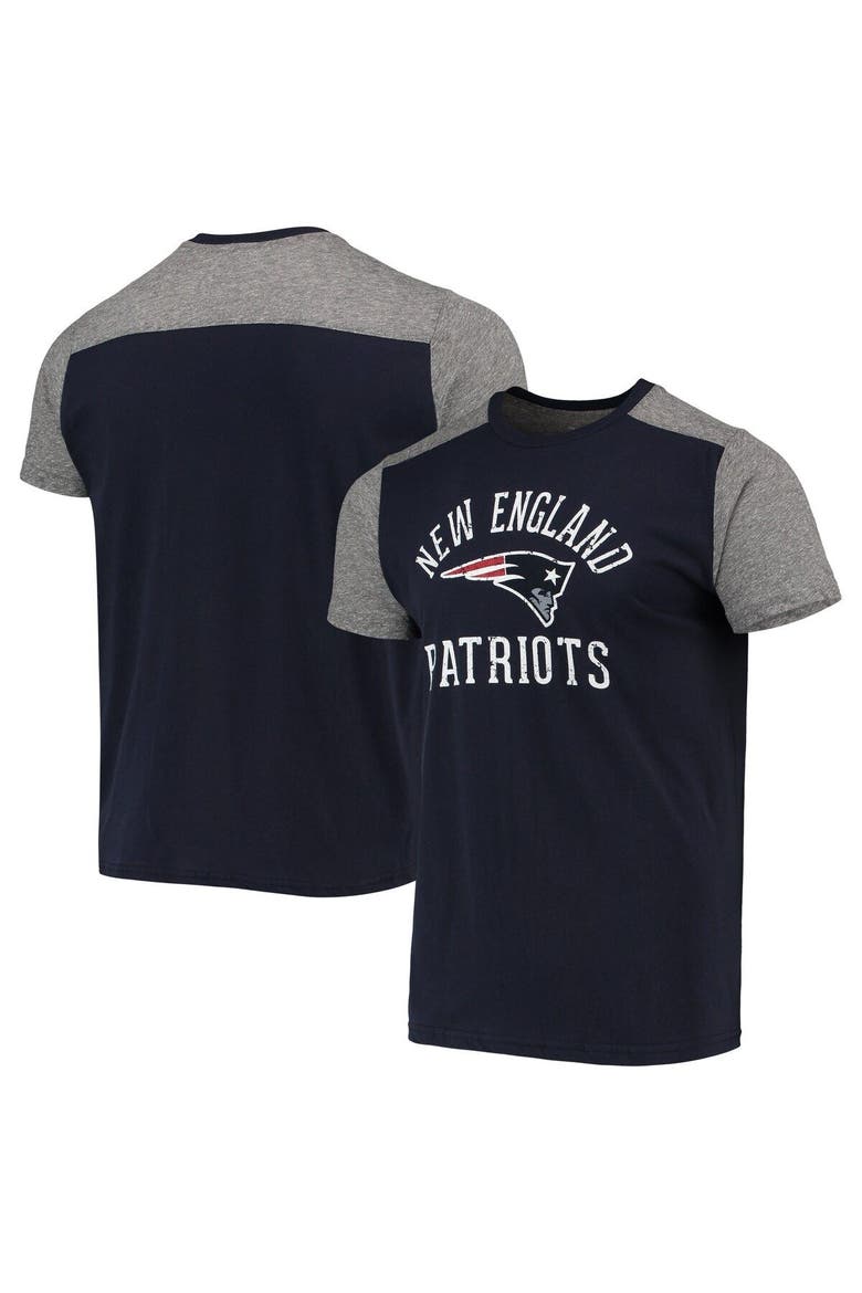 Men's Majestic Threads Navy/Gray New England Patriots Field Goal Slub T-Shirt, Main, color, Navy