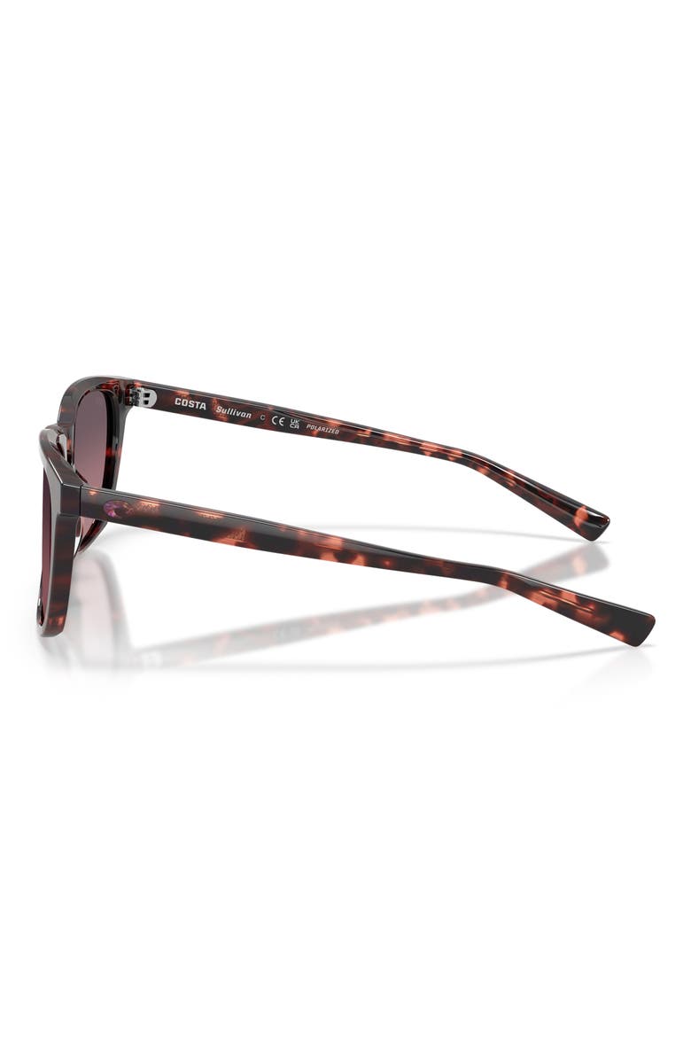 Sullivan 53mm Gradient Polarized Square Sunglasses, Alternate, color, SUNSET TORTOISE / ROSE 580G