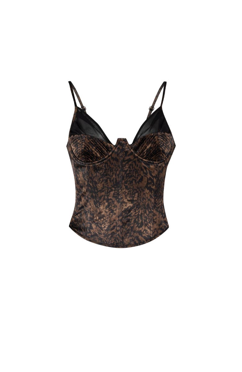 PCFG Pure Silk Your *Itch Kangaroo Corset Top, Alternate, color, Leopard